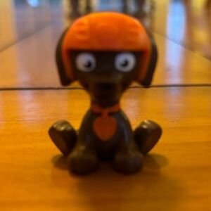 Nickelodeon Paw Patrol Mini Brown Dog Figure Zuma Rescue Pup 2" Toy Orange Hat